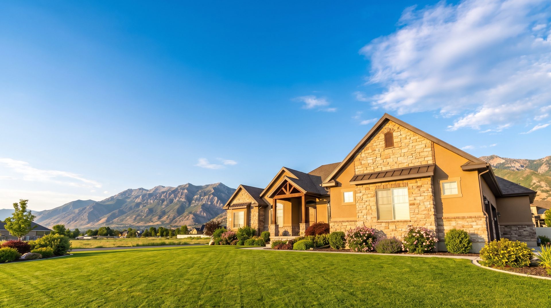 Bright suburban Utah home with the Wasatch mountains — Jetstar Clean serves homes across Utah County